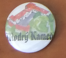 Button 37mm špendlík - Modrý Kameň