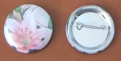 Button 37mm špendlík - Kvet čerešne