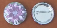 Button 37mm špendlík - Kvet 2